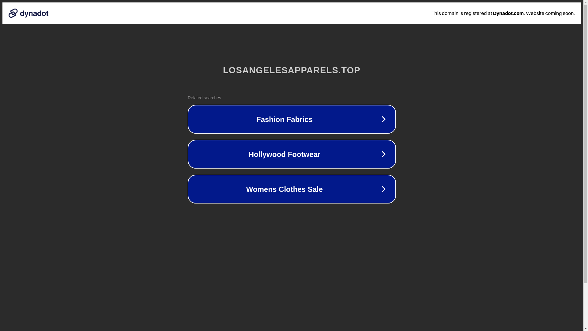 website screenshot of https://losangelesapparels.top/