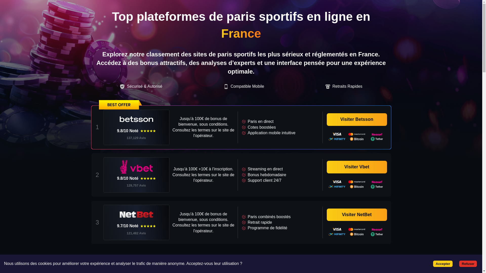 website screenshot of https://bestfrcasinoonline.com/