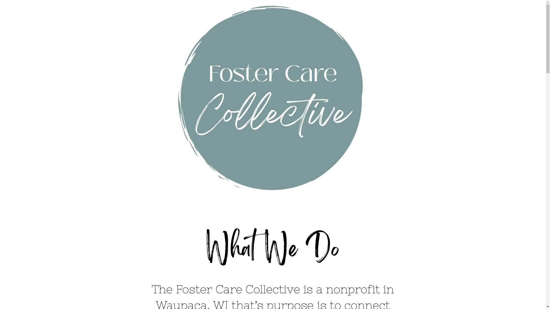 website screenshot of https://fostercarecollective.com/