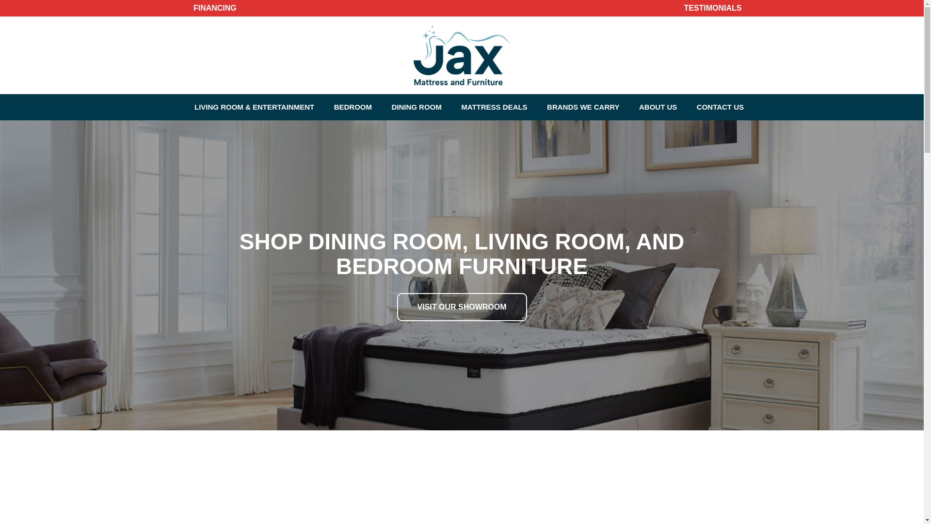 website screenshot of https://jaxmattressandfurniture.com/