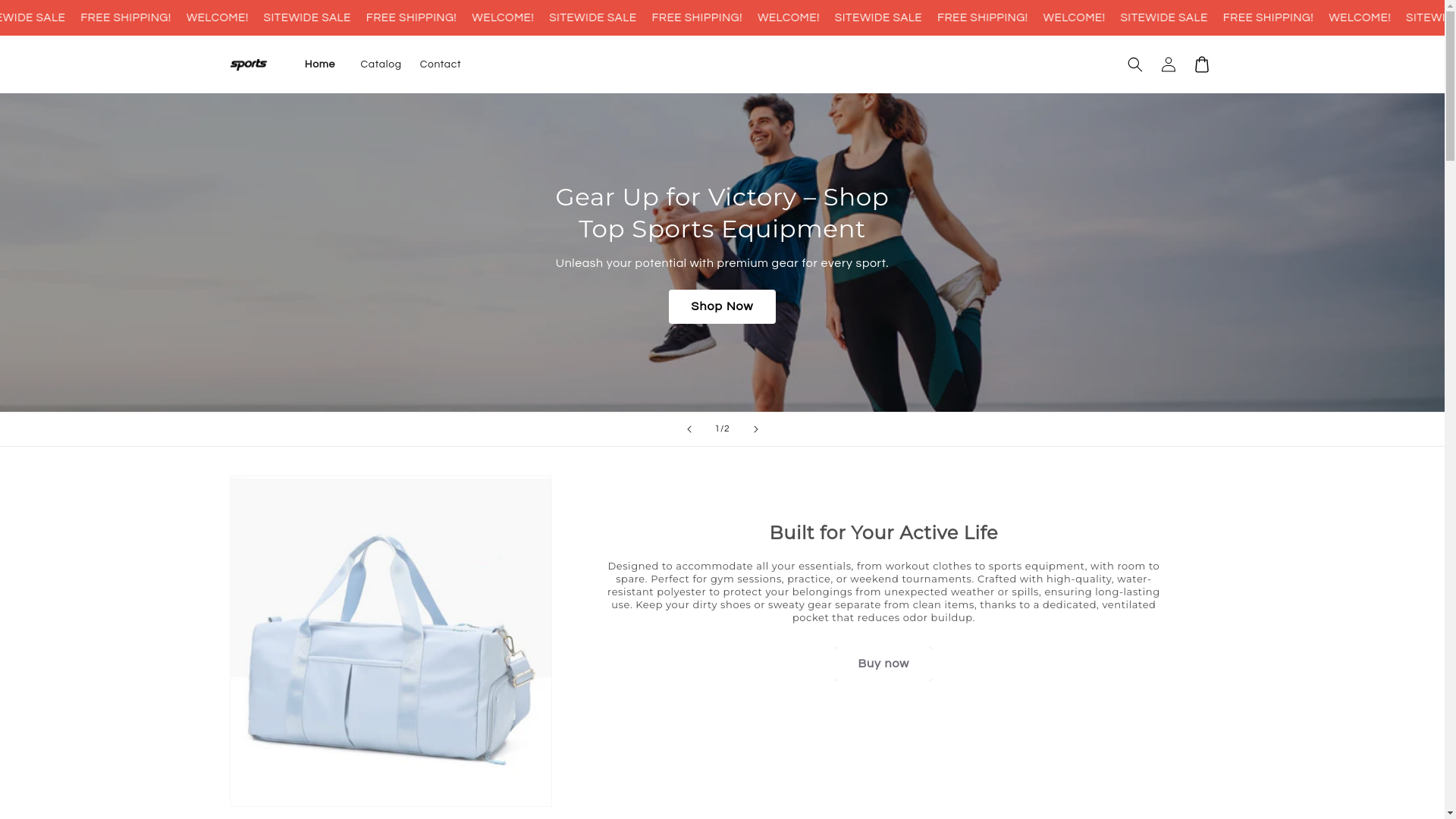 website screenshot of https://energize-fitness.store/