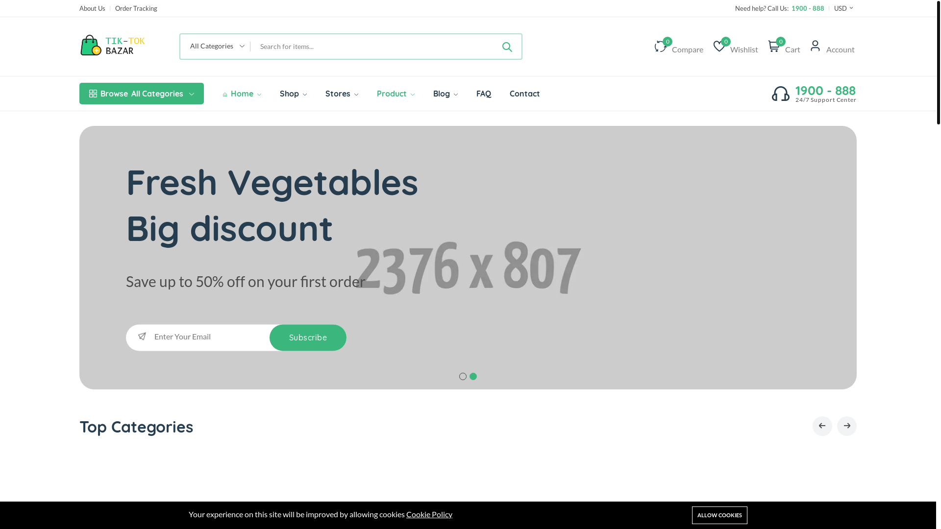 website screenshot of https://tiktokbazar.in/