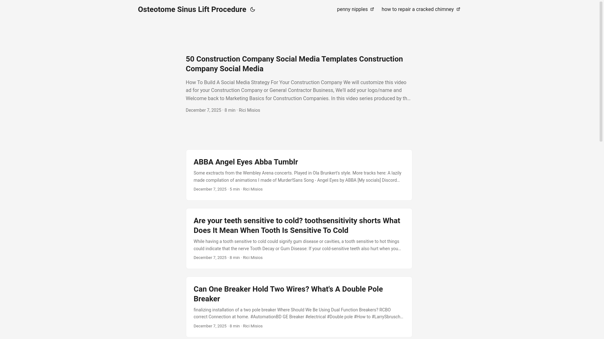 website screenshot of https://osteotomesinusliftprocedure.pages.dev/