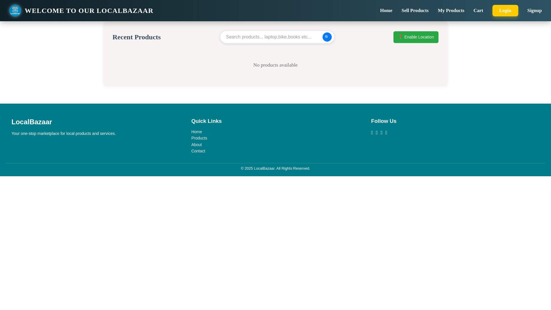 website screenshot of https://local-bazar.pages.dev/