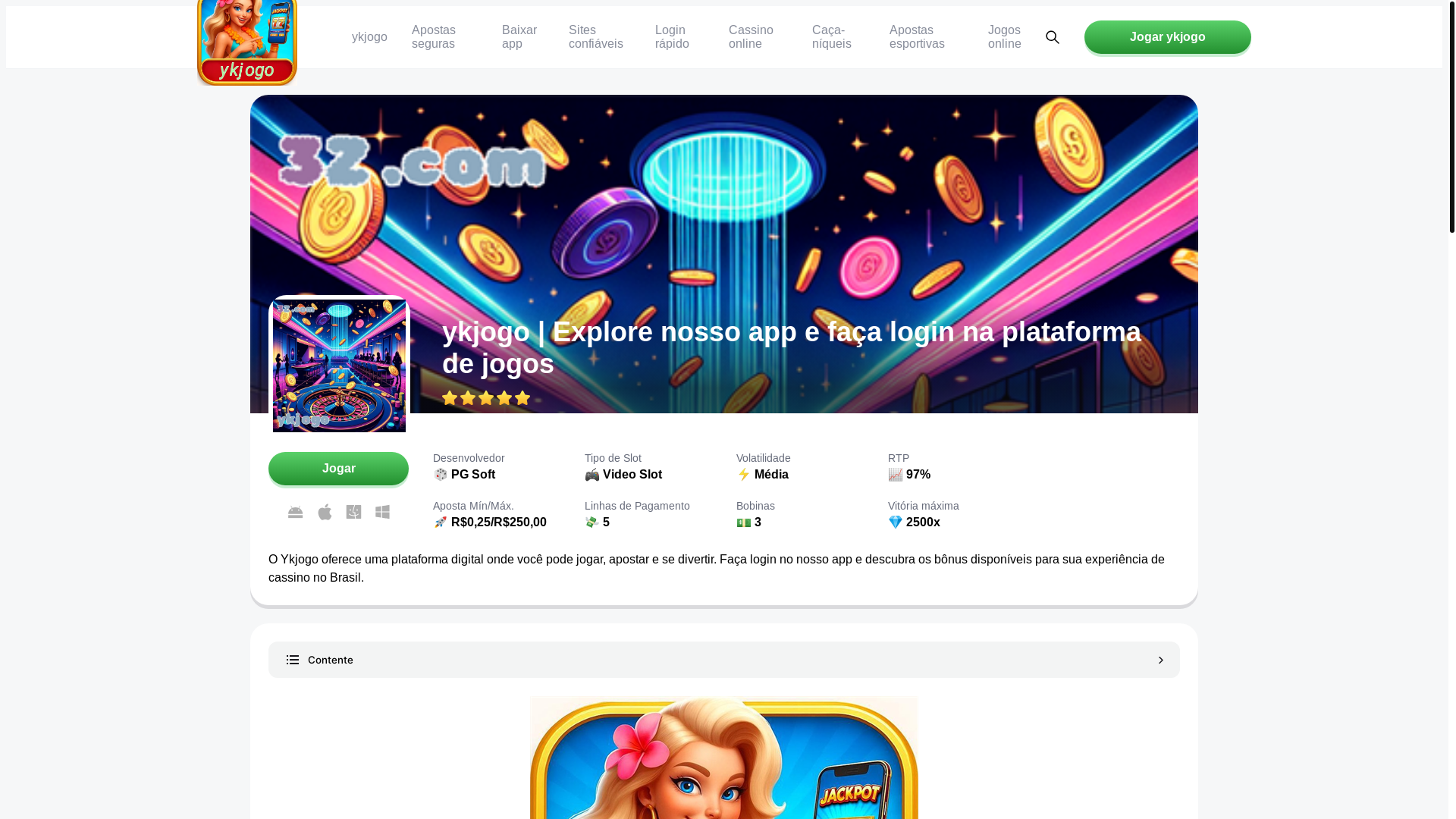 website screenshot of https://ykjogo-com.com/