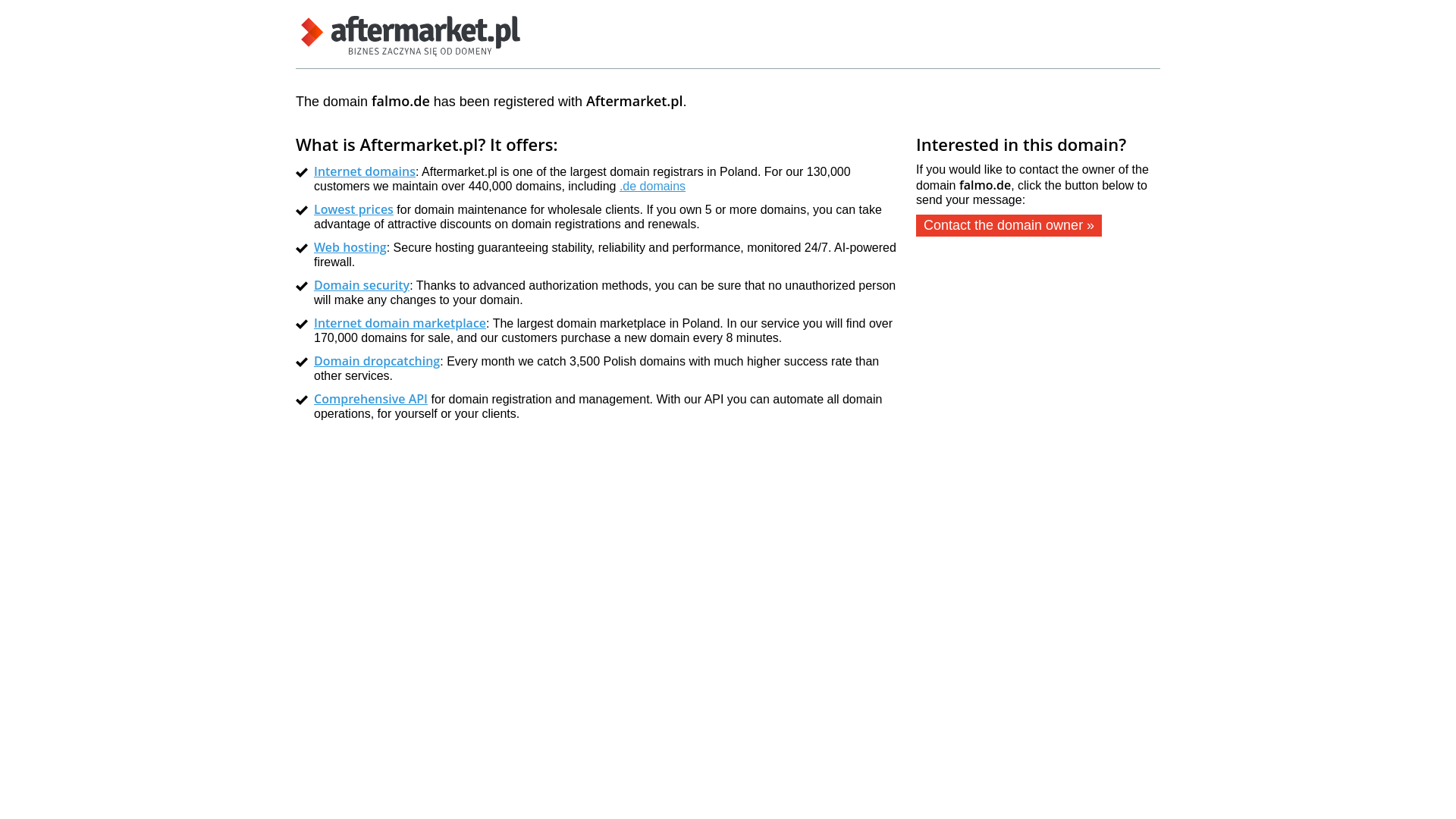 website screenshot of https://falmo.de/