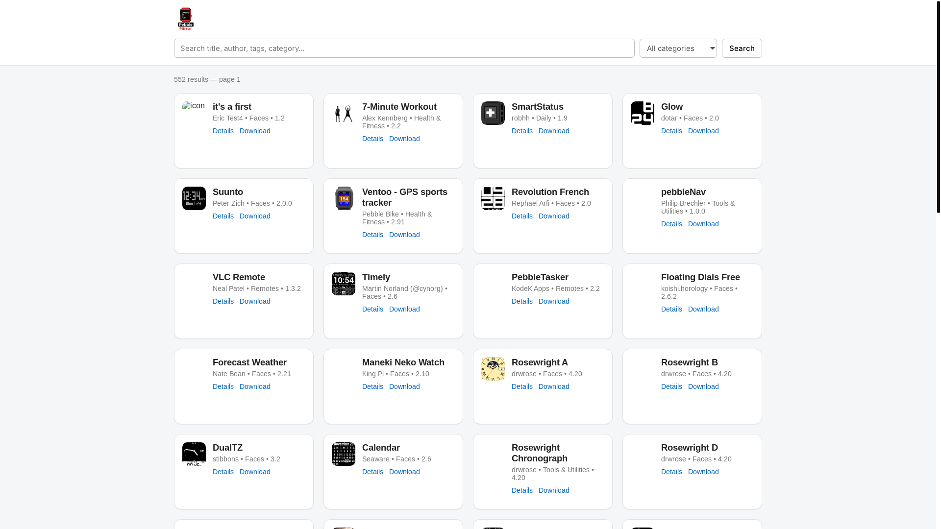 website screenshot of https://pebblemirror.com/
