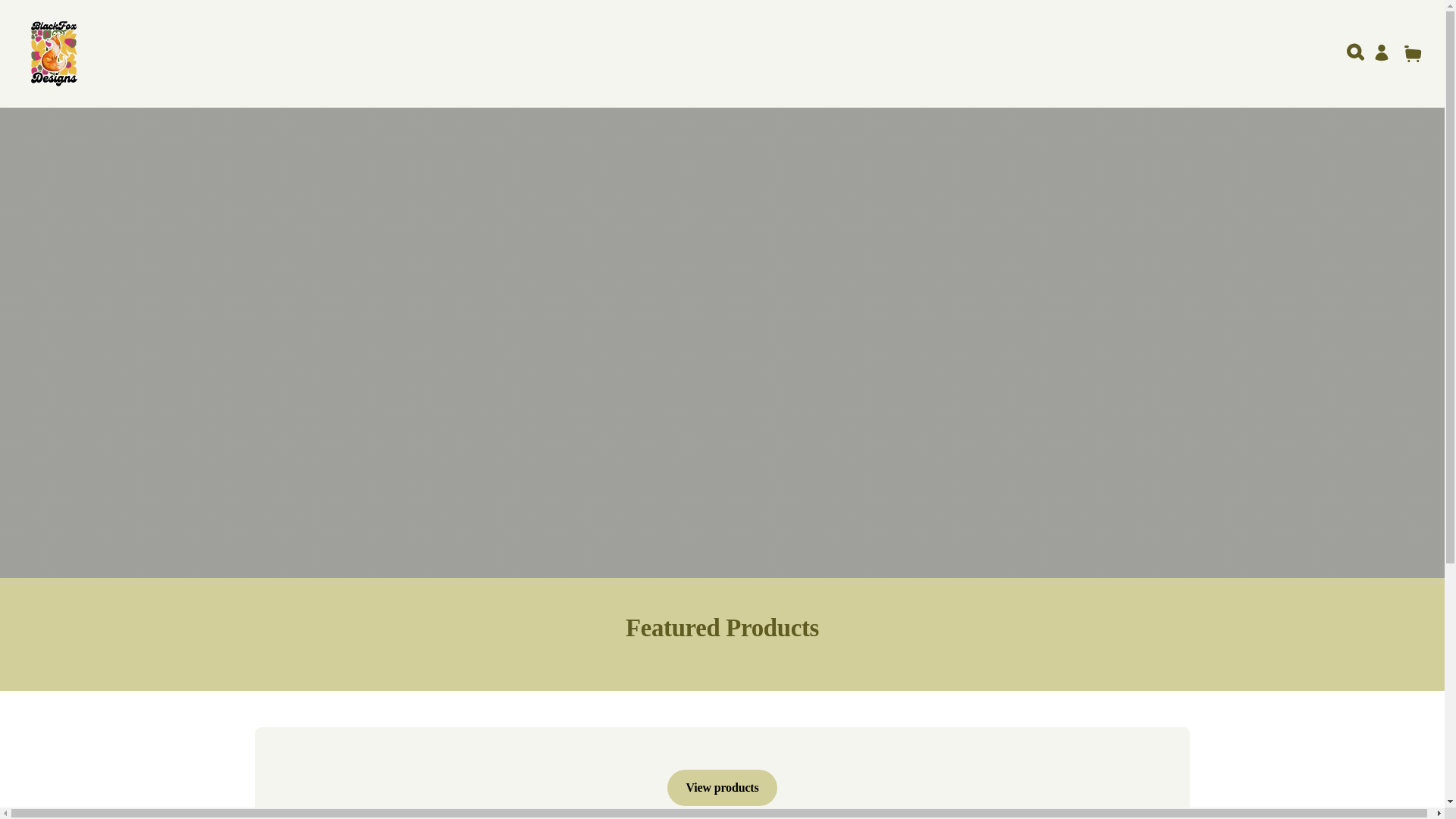website screenshot of https://shopblackfoxdesigns.com/