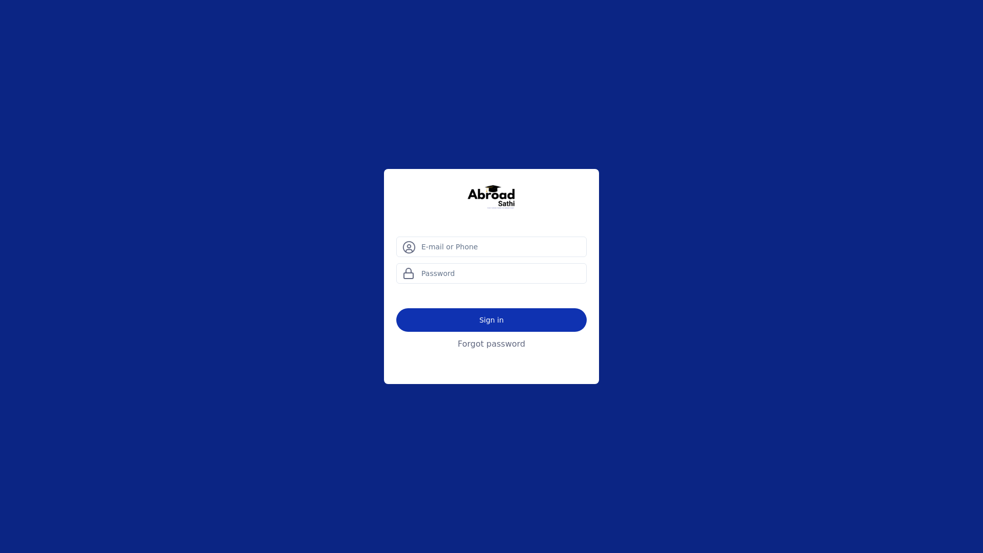 website screenshot of https://stage-admin-abroadsathi.pages.dev/