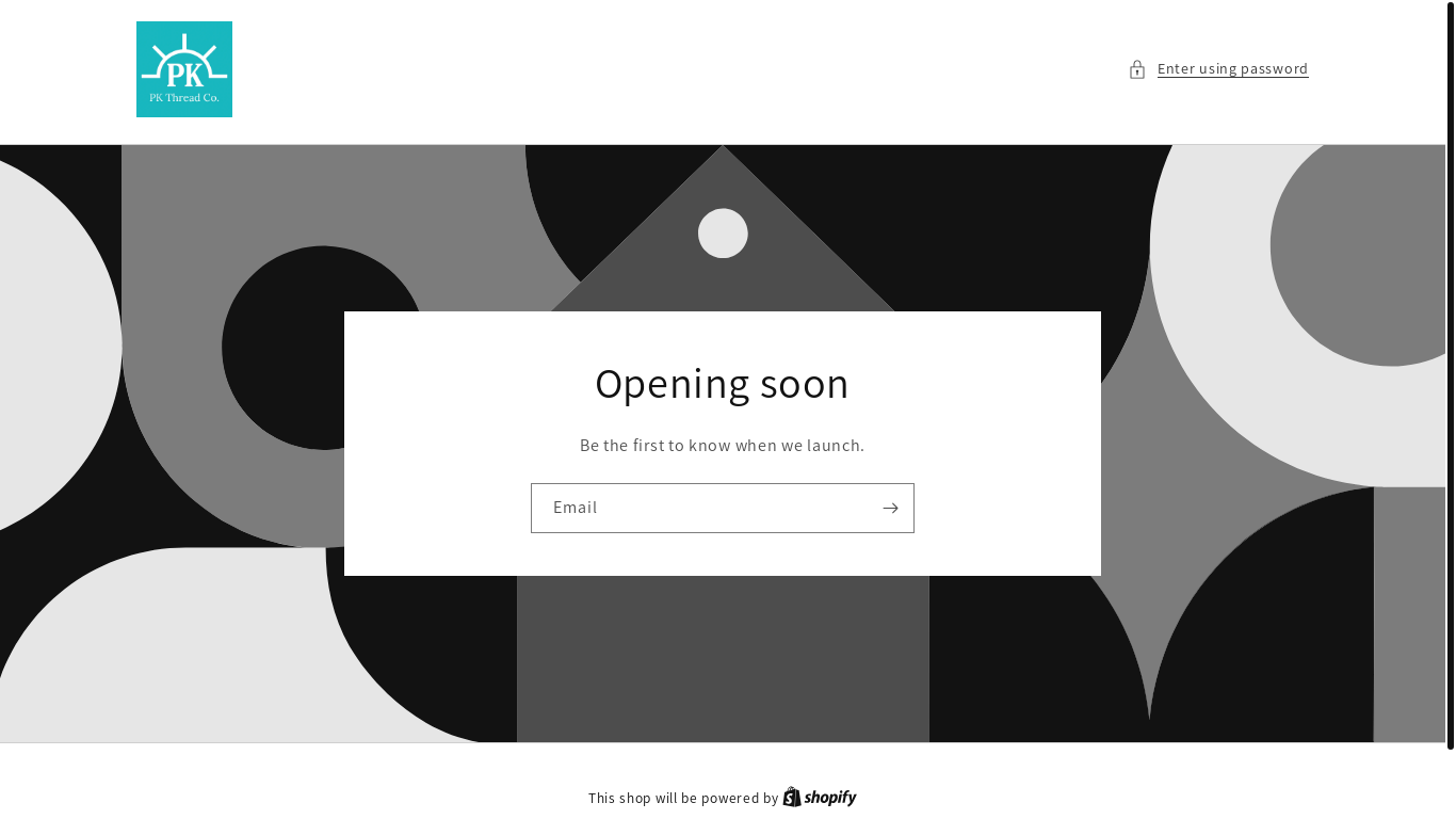 website screenshot of https://pkthreadsco.com/