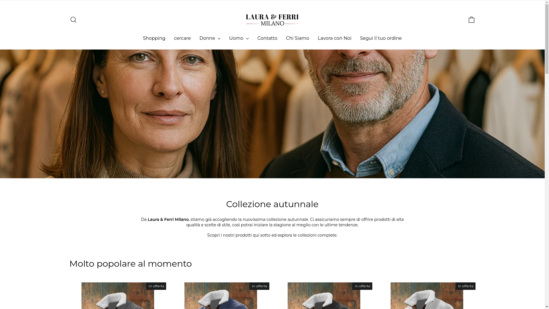 website screenshot of https://lauraferrimilano.com/