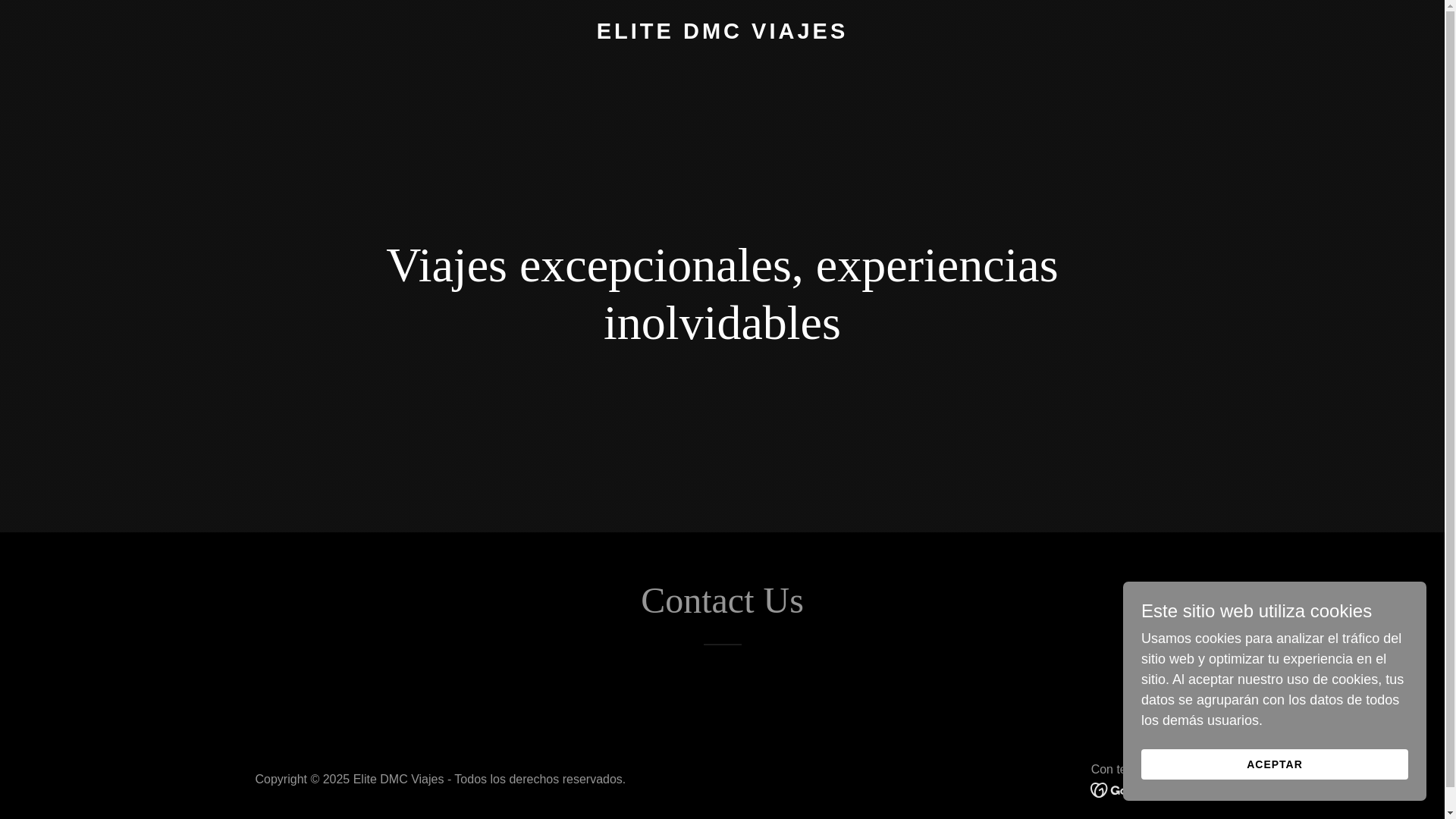 website screenshot of https://elitedmcviajes.com/