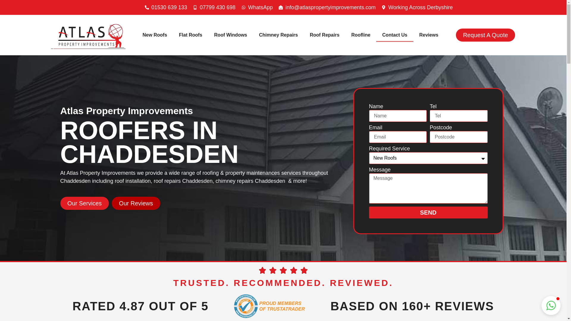 website screenshot of https://rooferscoleorton.co.uk/