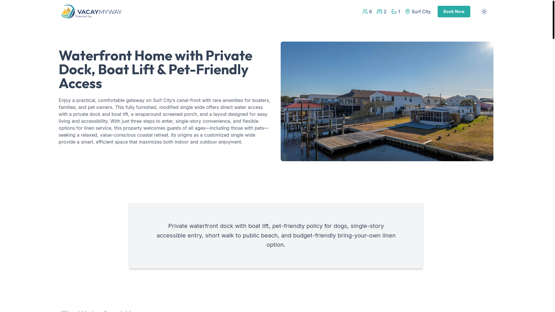 website screenshot of https://canalview.house/