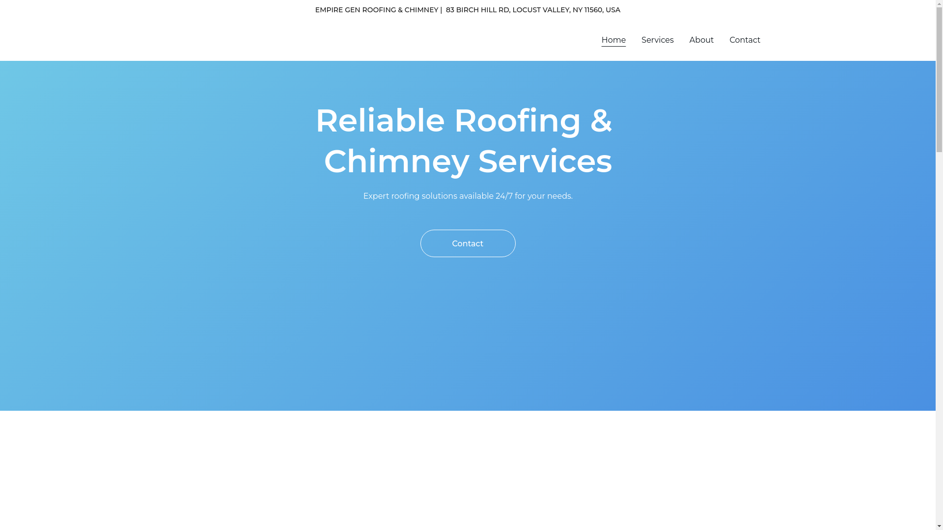 website screenshot of https://empiregenroofingchimney.us/