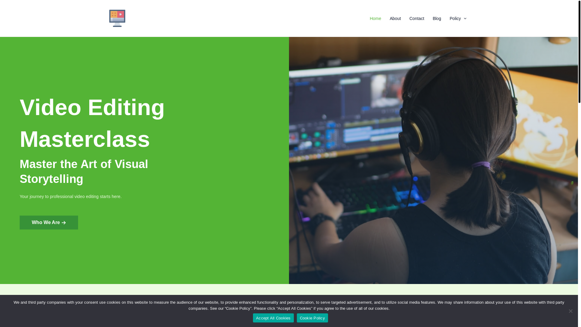 website screenshot of https://videoediting-masterclass.com/