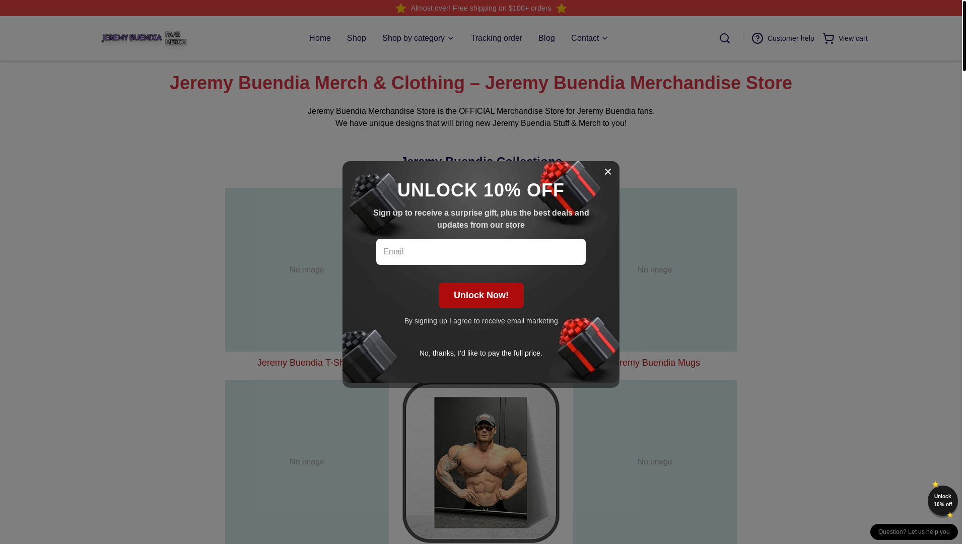 website screenshot of https://jeremybuendia.shop/