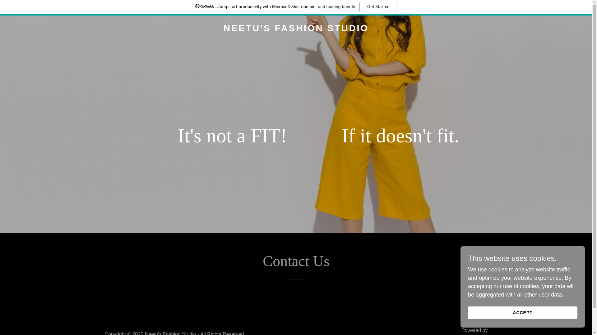 website screenshot of https://neetusfashionstudio.in/