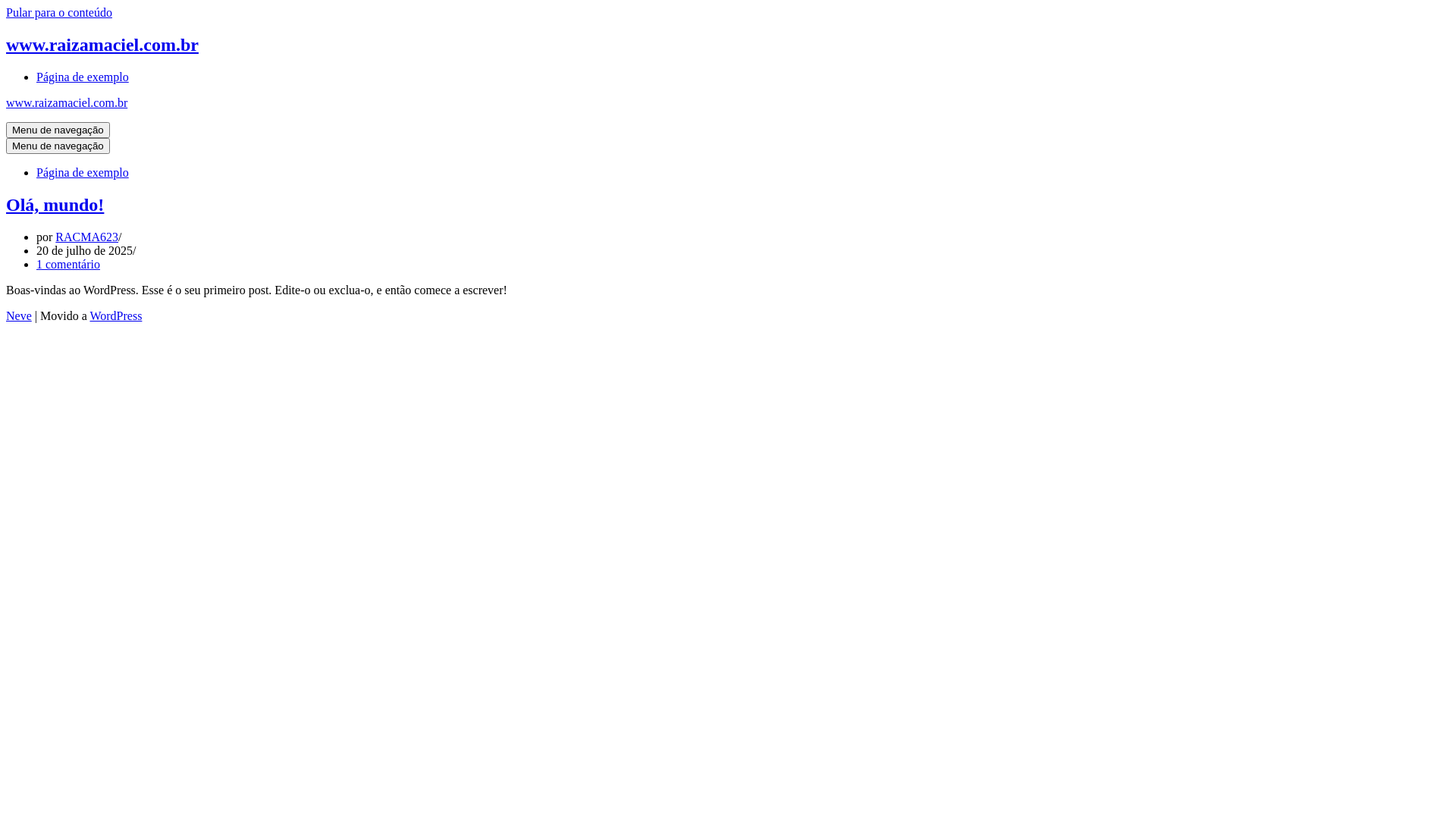 website screenshot of https://raizamaciel.com.br/