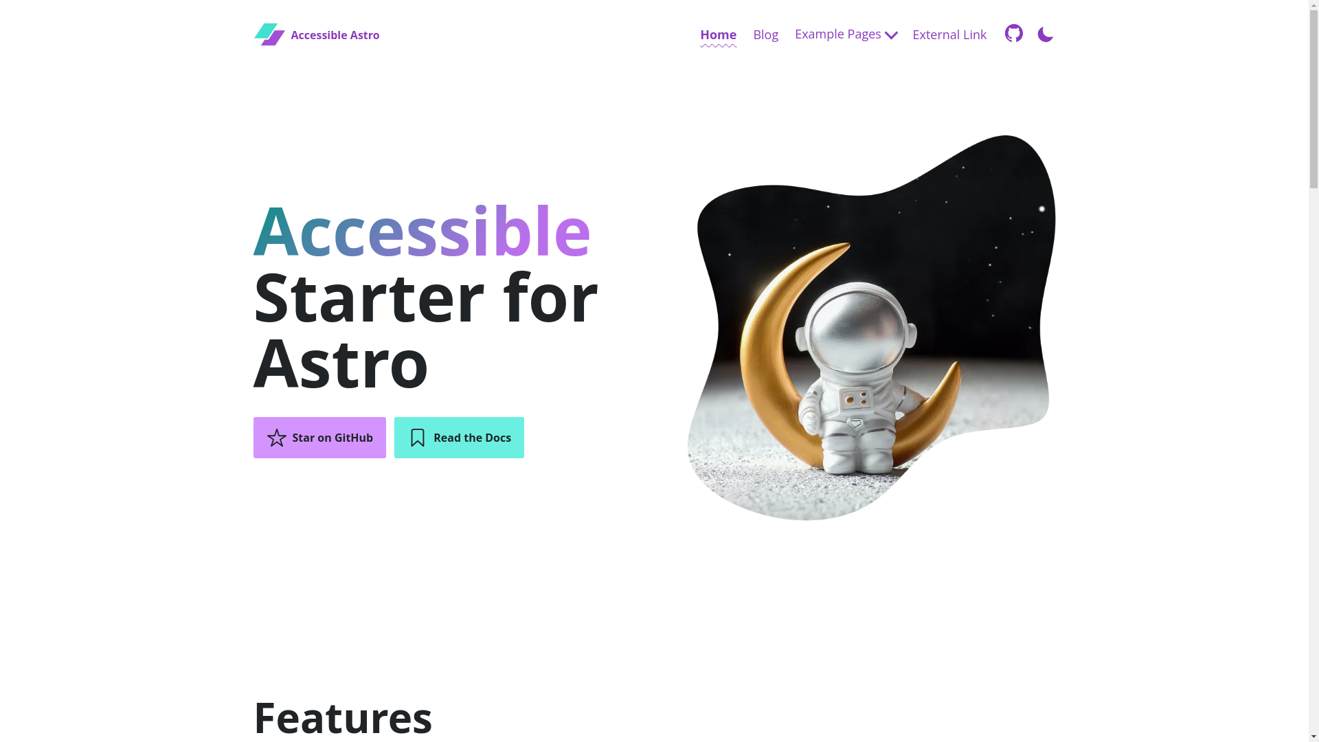 website screenshot of https://accessible-astro-starter.pages.dev/