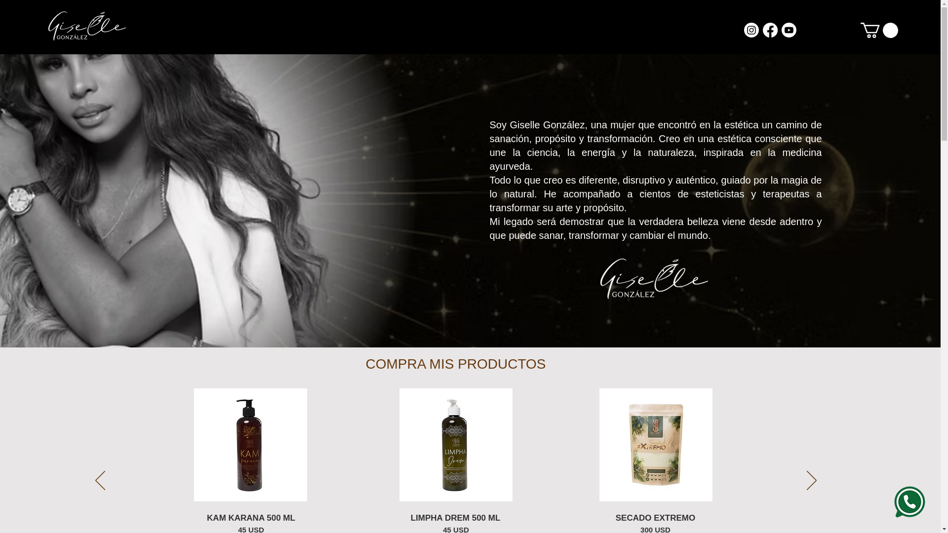 website screenshot of https://gisellegonzalezoficial.com/