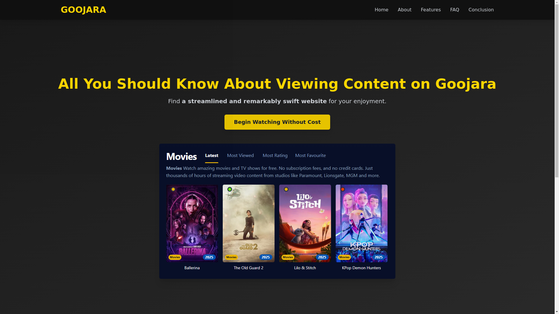 website screenshot of https://goojara-j6jm.pages.dev/