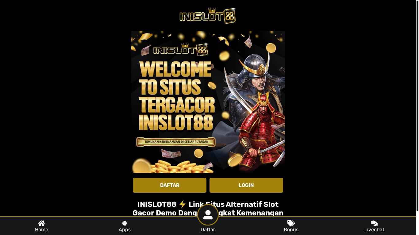 website screenshot of https://inislot88situsalternatifgacor.pages.dev/