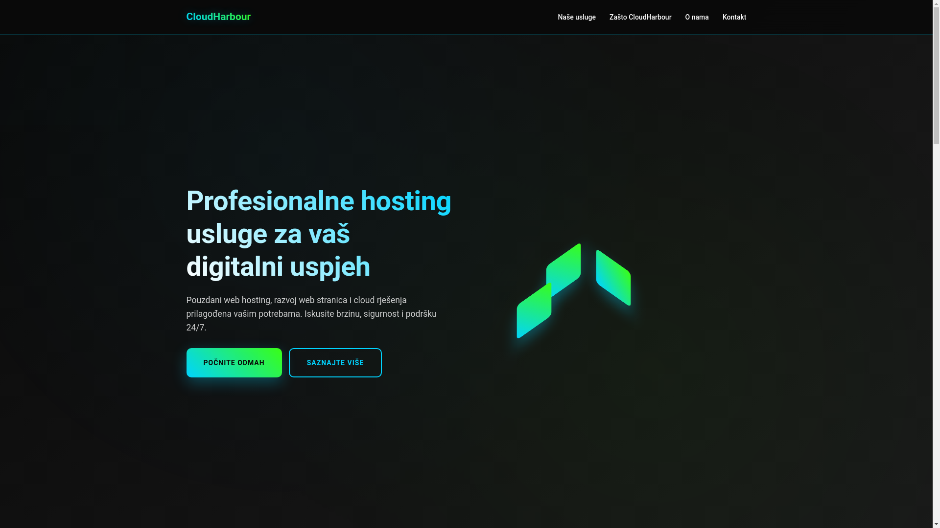 website screenshot of https://cloudharbour.co/