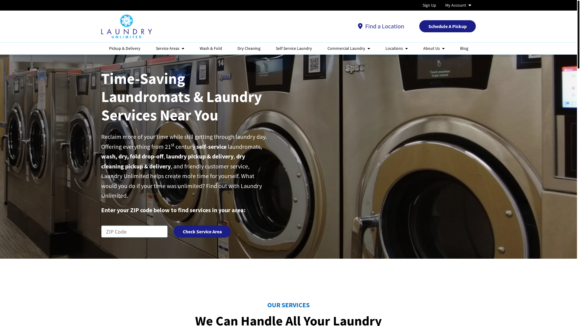website screenshot of https://laundryunlimitedhub.com/