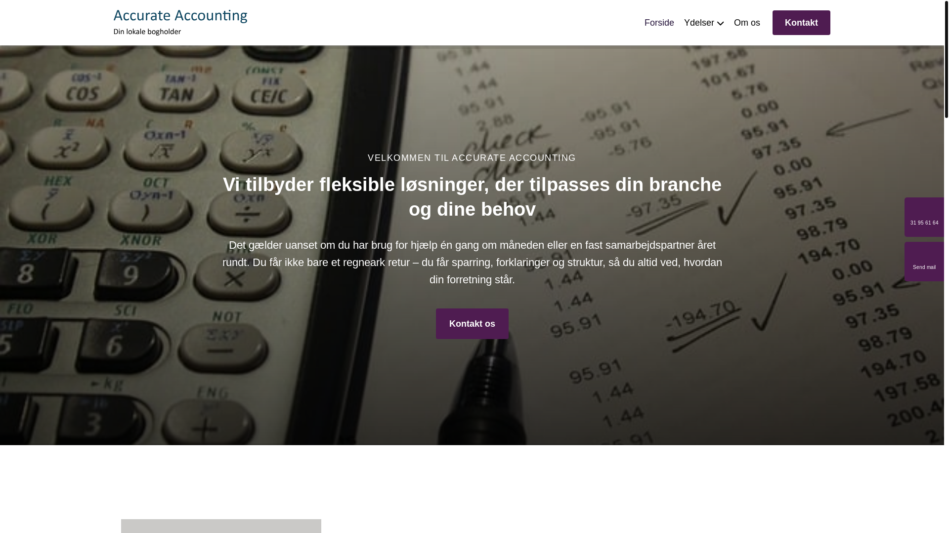website screenshot of https://accurate-a.dk/