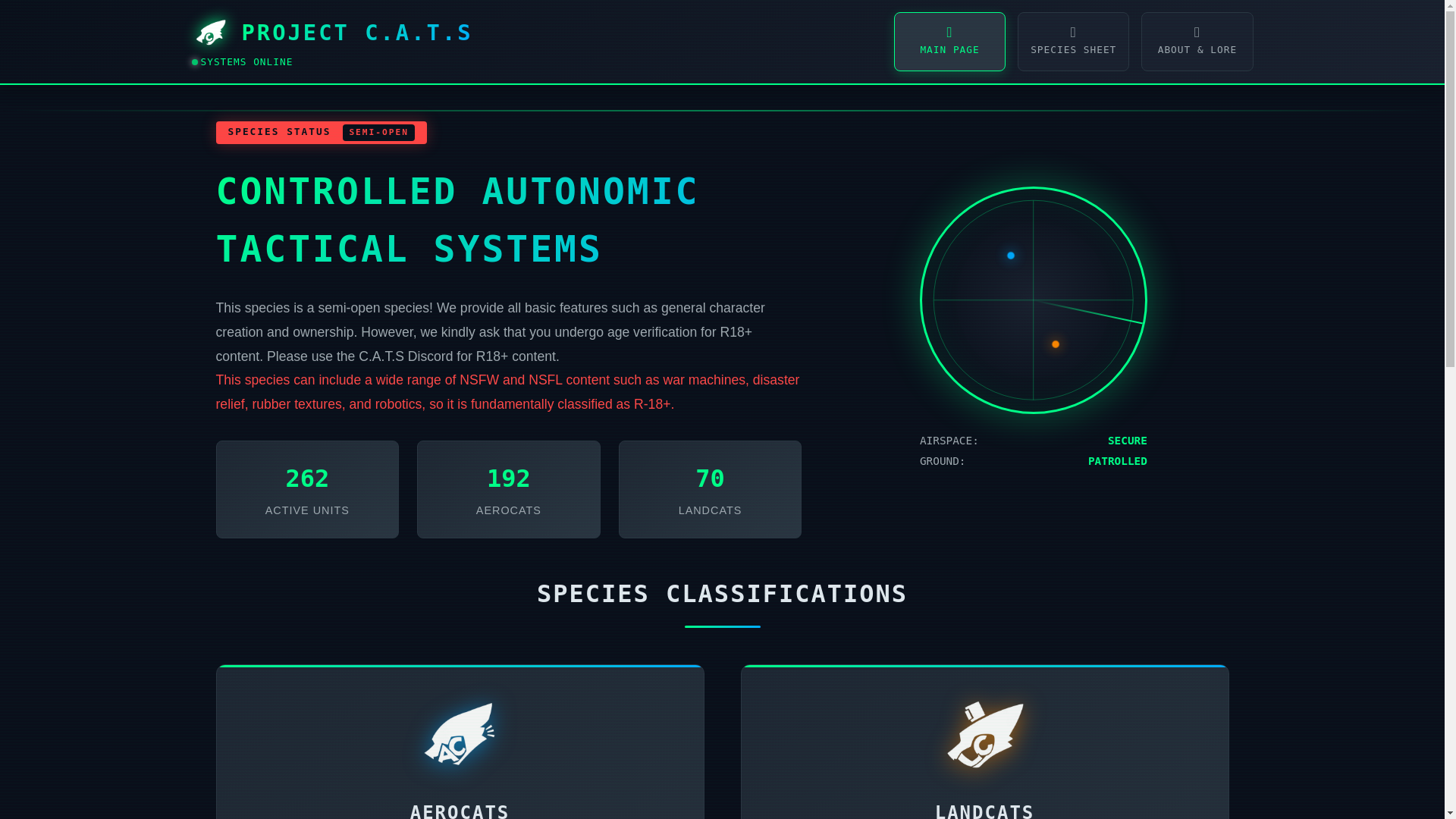website screenshot of https://projectcats.pages.dev/