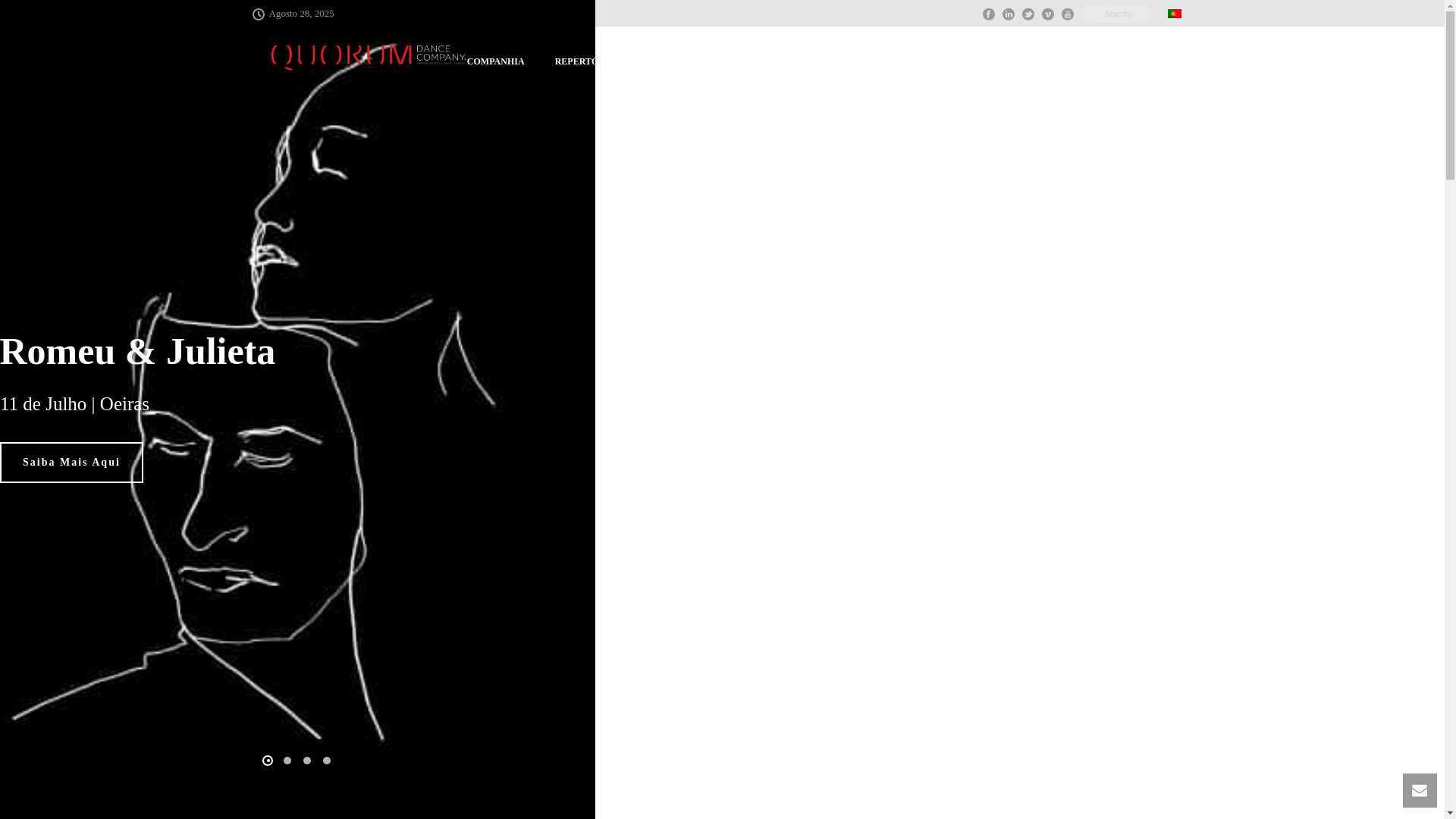 website screenshot of https://quorumdancecompany.com/