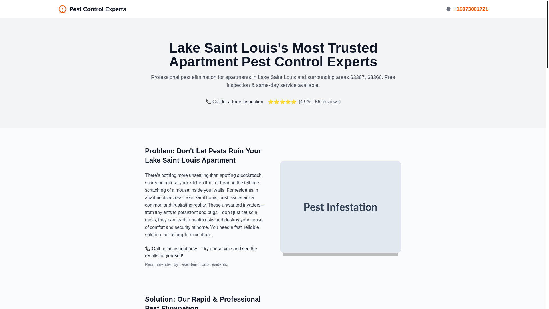 website screenshot of https://pest-control-lake-saint-louis.pages.dev/