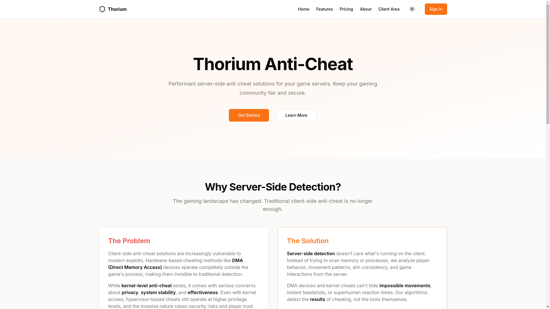 website screenshot of https://thorium-frontend-dev.pages.dev/
