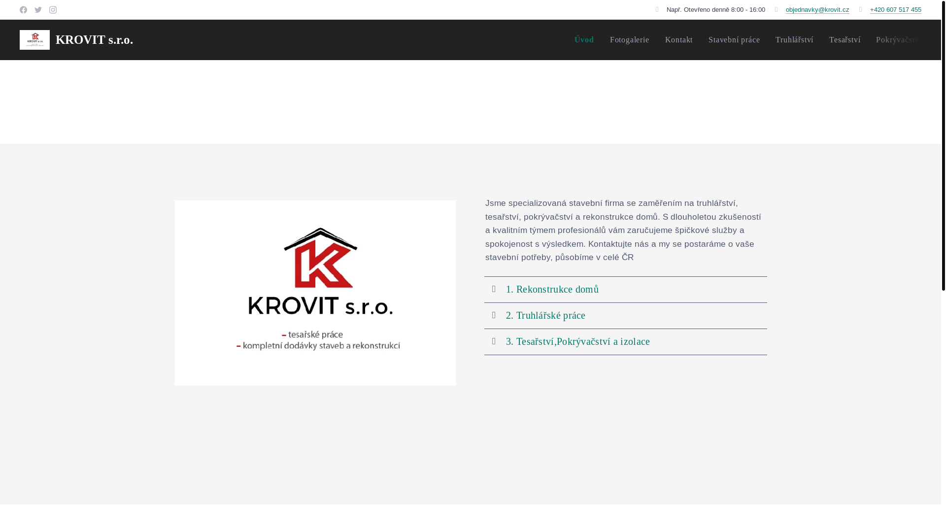 website screenshot of https://krovit.cz/