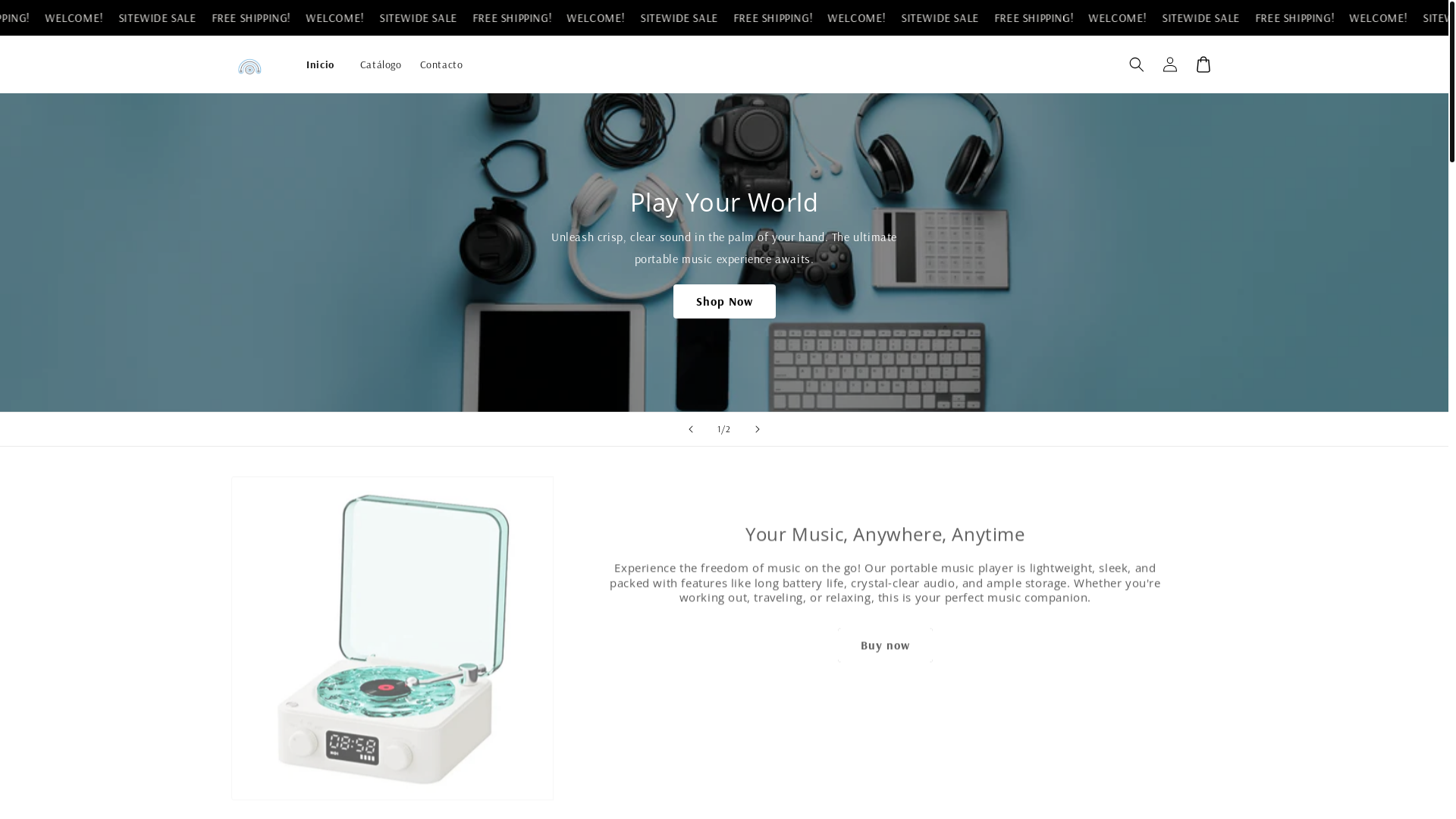 website screenshot of https://rariox.store/
