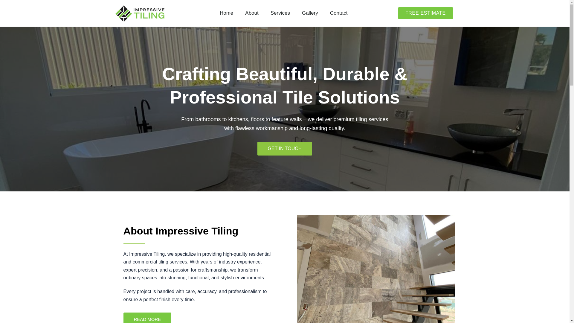 website screenshot of https://impressivetilingsa.com.au/