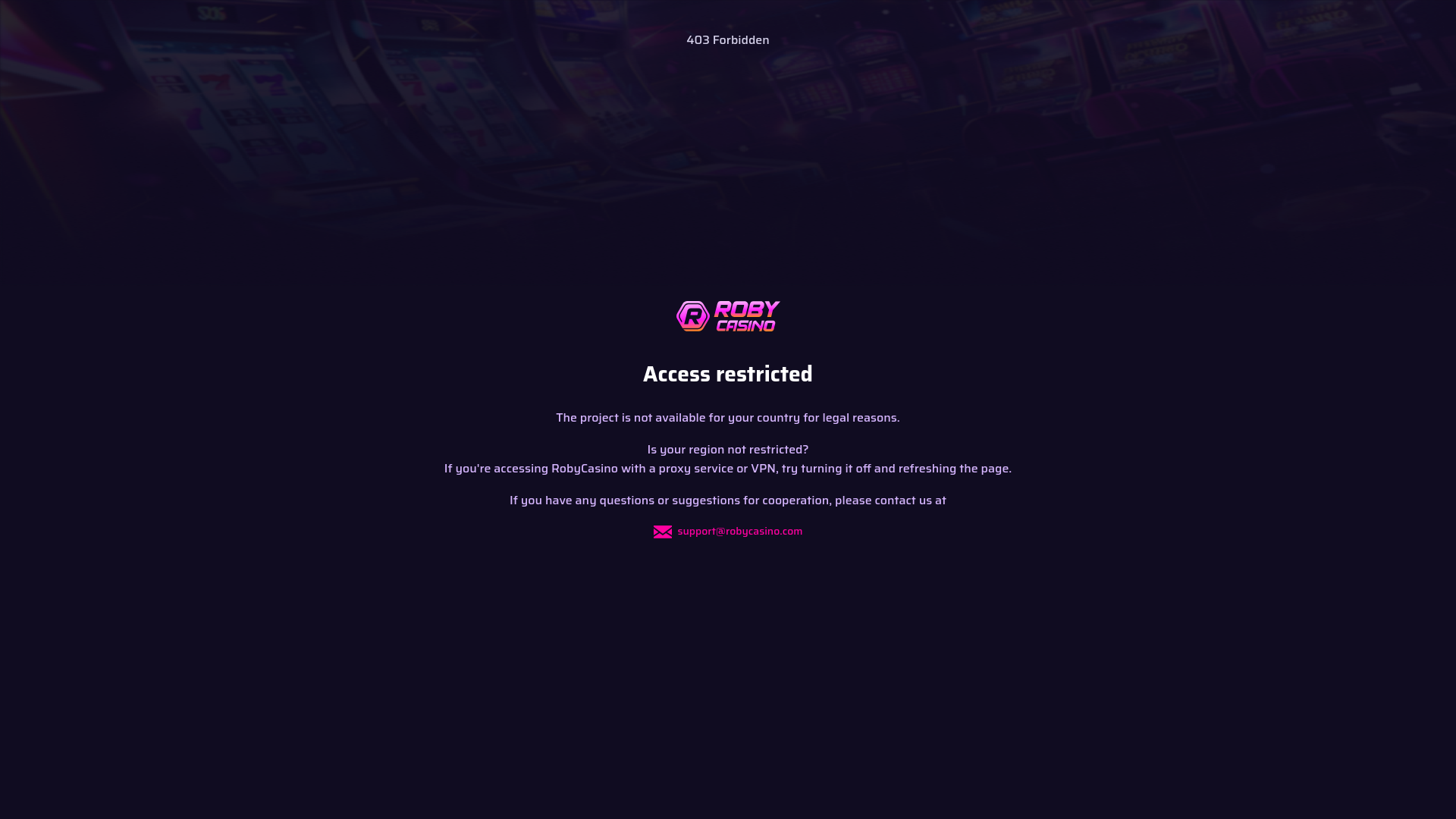 website screenshot of https://robycasino-2762.com/