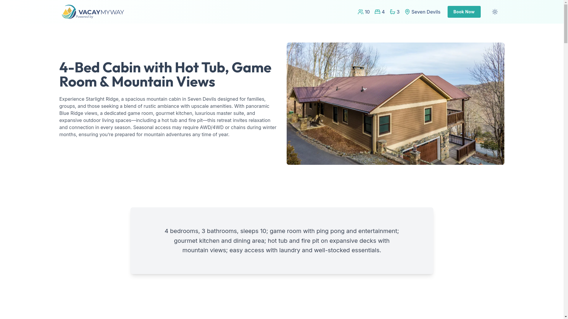 website screenshot of https://vistahaven.reise/