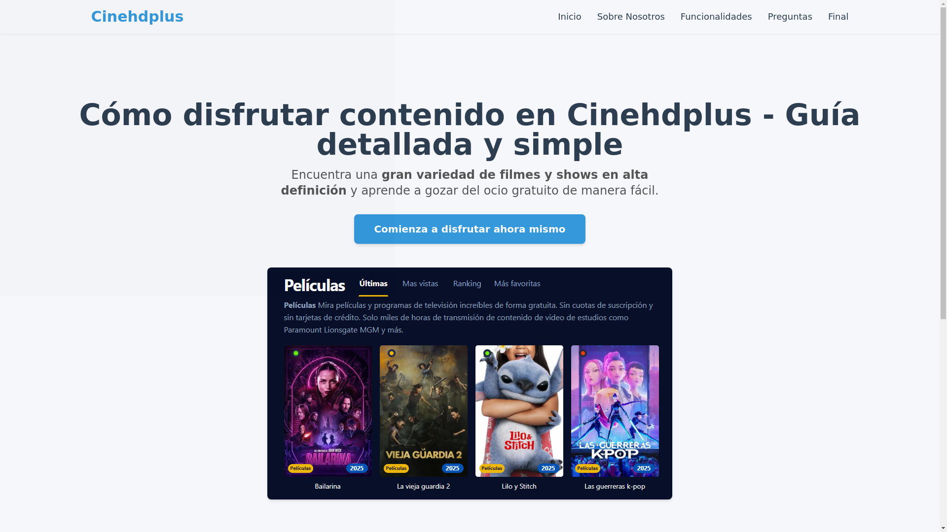 website screenshot of https://cinehdplus-mu25.pages.dev/