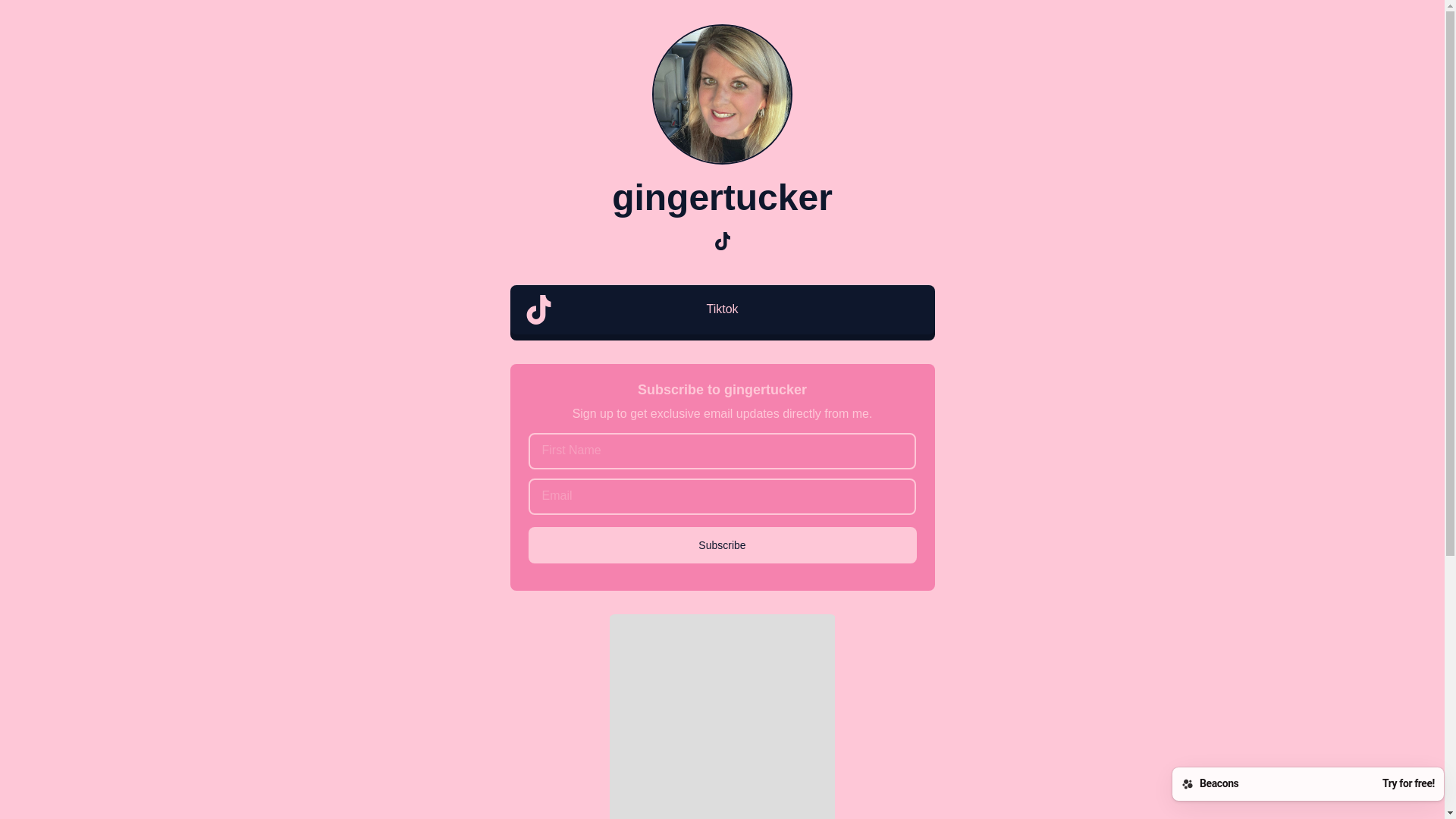 website screenshot of https://gingertucker.store/
