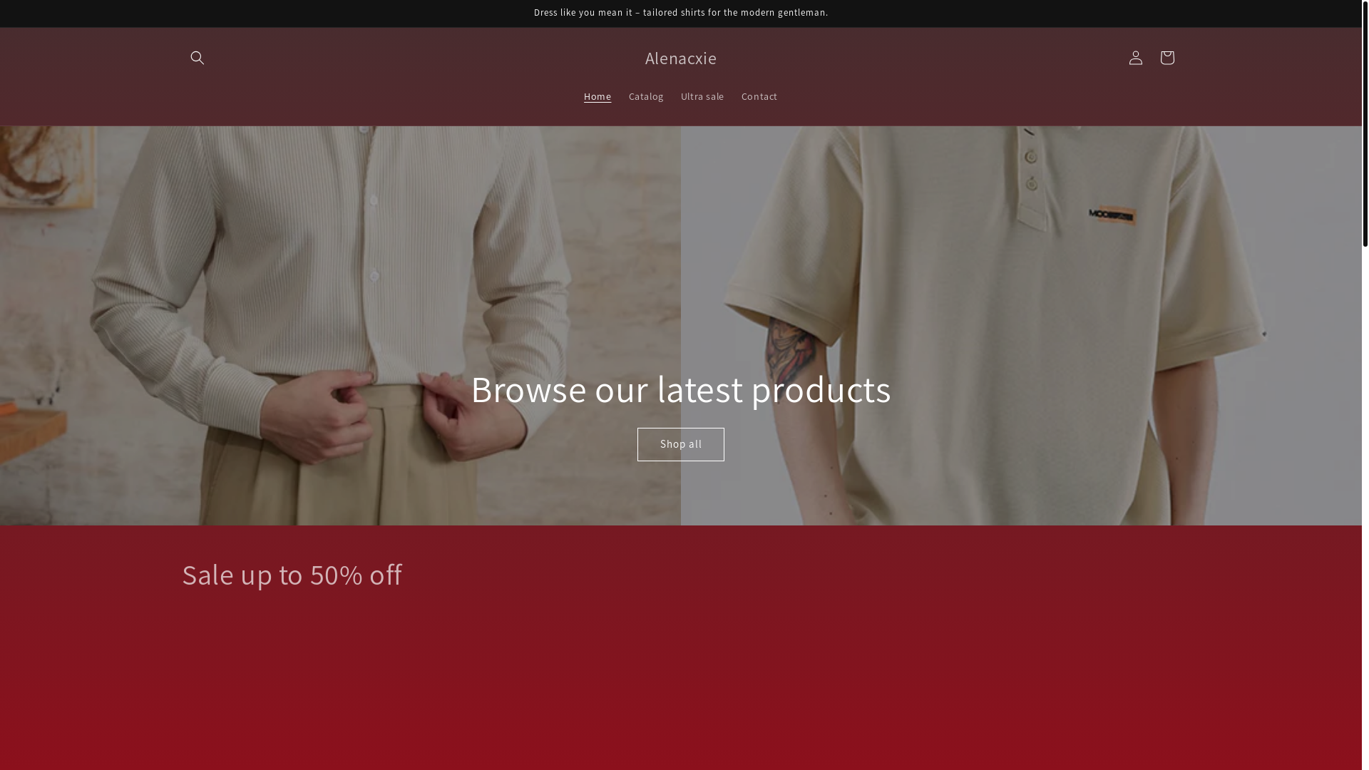 website screenshot of https://alenacxie.shop/