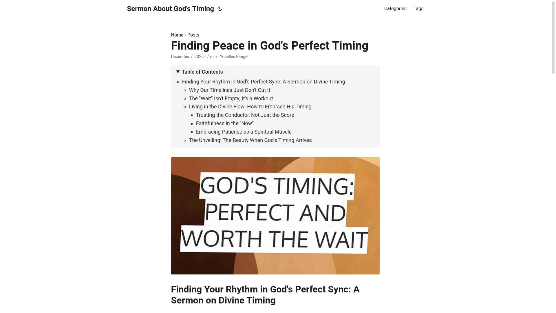 website screenshot of https://sermonaboutgodstiming.pages.dev/