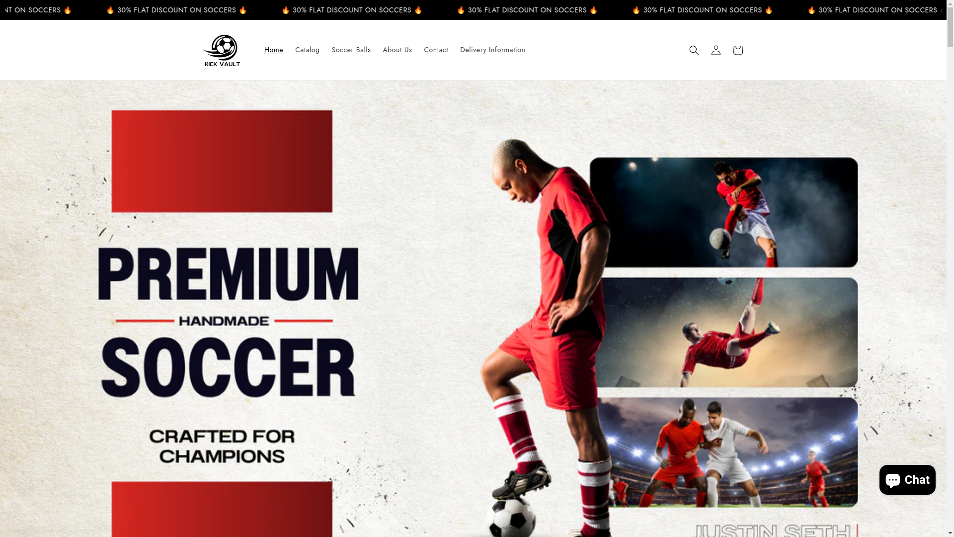 website screenshot of https://kickvault.store/