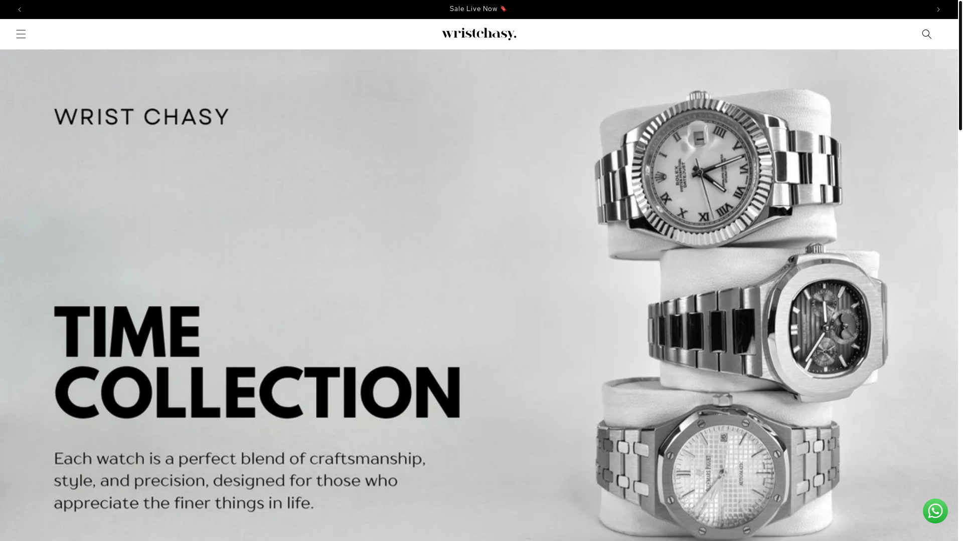 website screenshot of https://wristchasy.com/