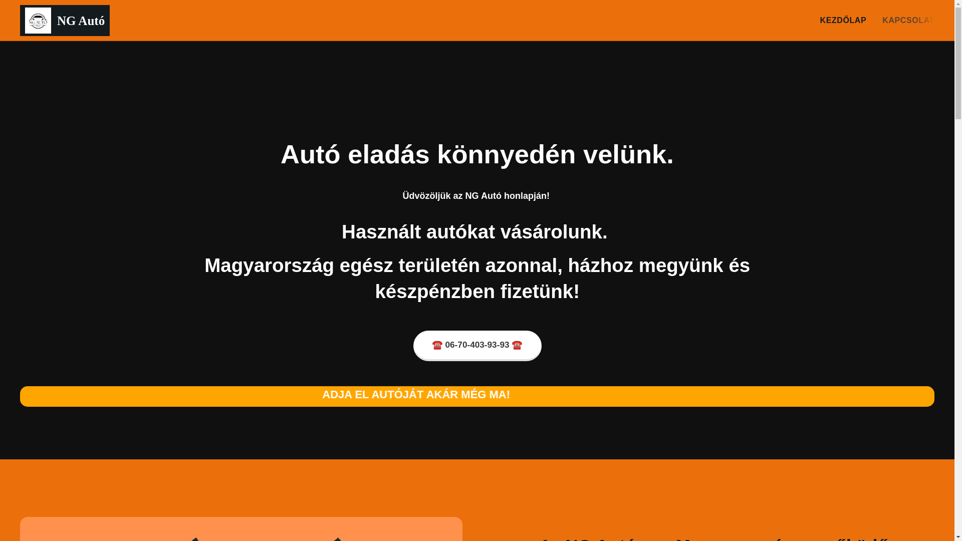 website screenshot of https://ngautokereskedes.com/