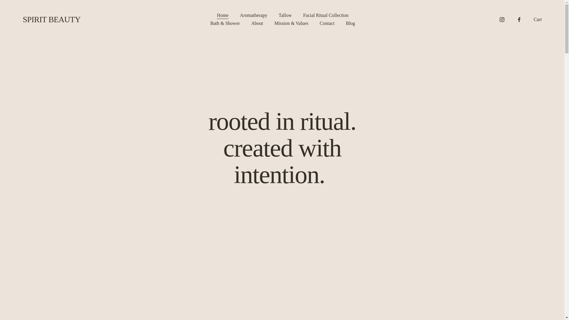 website screenshot of https://spiritbeauty.ca/