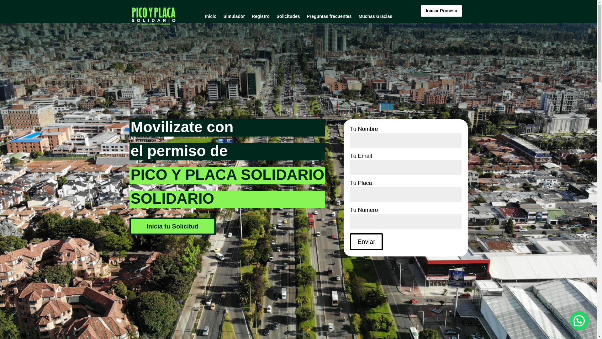 website screenshot of https://picoplaca-solidario.com/