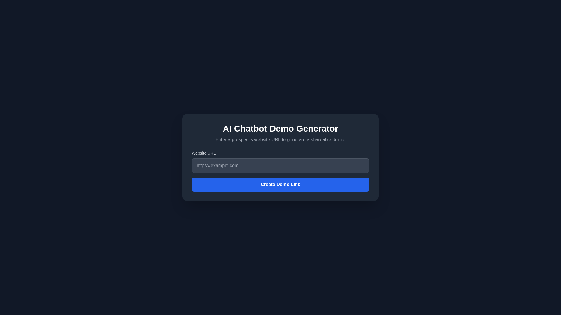 website screenshot of https://chatbotdemo.org/