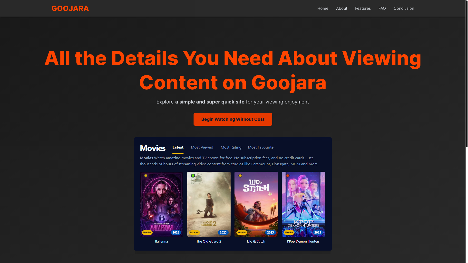 website screenshot of https://goojara-os3w.pages.dev/